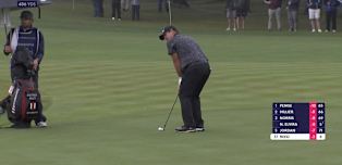 WATCH | Patrick Reed CHIPS on the ninth green