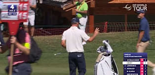 Paul Casey sets up birdie to regain the lead