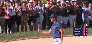 Nacho Elvira holes out from the bunker