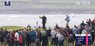 Shane Lowry moves seven shots clear with birdie at fifth