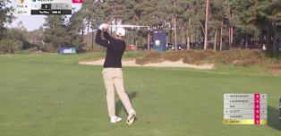 WATCH | Ludvig Åberg sets up tap-in at the ninth