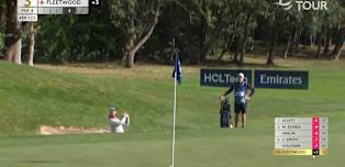 WATCH | Tommy Fleetwood strikes it lucky out of the bunker