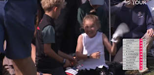 Justin Rose makes the day of child by gifting glove