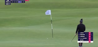 WATCH: Matt Fitzpatrick chips in at the fourth