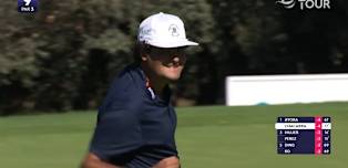 WATCH | Eugenio Chacarra closes with a birdie for 66 and clubhouse lead