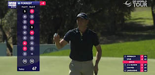 WATCH | Grant Forrest birdies 18th to claim solo lead