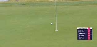 Yuto Katsuragawa saves par at third with brilliant approach