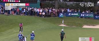 WATCH | Alejandro Del Rey closes third-round 64 with birdie to set new clubhouse target
