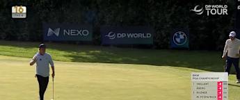 Oliver Lindell continue fine opening round with birdie at the 16th