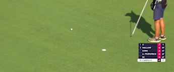 Jorge Campillo holes long range putt at the 9th