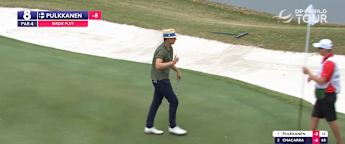 Tapio Pulkkanen birdies the eighth hole