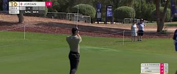WATCH: Matthew Jordan's near hole out at the 6th