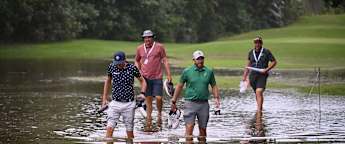 Justin Harding says getting course playable after heavy rain 'incredible' achievement