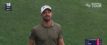 Brandon Robinson Thompson hits a stunning approach to the 18th