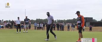 WATCH: Sahith Theegala holes from 25feet at the 8th Hole