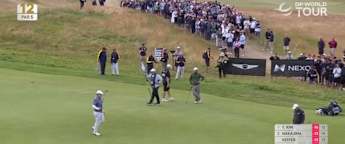 WATCH: Robert MacIntyre holes long eagle effort at 12
