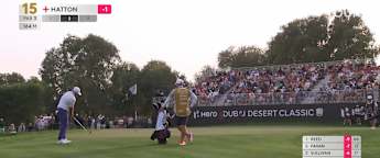 WATCH: Tyrrell Hatton chips in at the 15th!