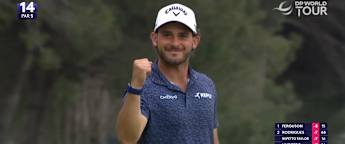 WATCH: Gregorio De Leo holes from close to 100 feet for eagle