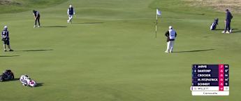 Danny Willett drains huge birdie putt at Carnoustie