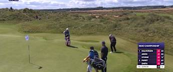 Jack Senior chips in for birdie at the seventh