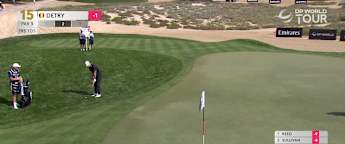 WATCH: Thomas Detry chips in at the 15th