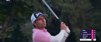 Alejandro del Rey nearly makes ace at the 16th