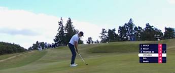 WATCH: Henrik Stenson's approach to the first