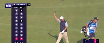 WATCH: Brandon Robinson Thompson holes out for birdle on 18 