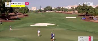 Tommy Fleetwood pours in 61 foot eagle putt 