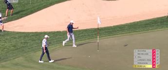 Amateur David Ford chips in on the first