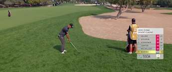 Paul Waring hits a stunner from the rough