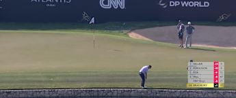 WATCH: Dan Bradbury makes chip-in birdie at 18th