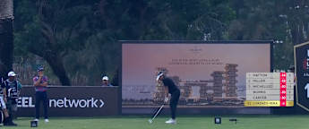 Mike Lorenzo-Vera goes close to an ace at the 11th