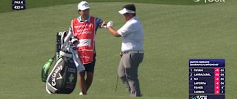 WATCH | Kiradech Aphibarnrat holes out for eagle on the eighth