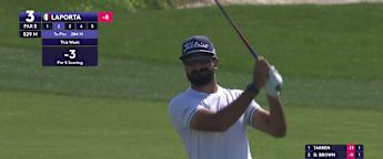 Francesco Laporta sets up eagle at the third