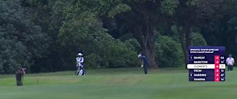 Todd Clements produces excellent approach with fairway wood at par-five 14th 