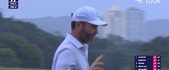 Branden Grace with a wonderful chip-in at the 17th