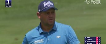 Daniel van Tonder plays a stunning chip on the opening hole