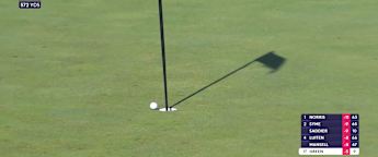 Gavin Green sees chip shot come up just shy of a birdie at the tenth