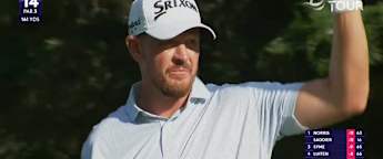 Kruyswijk hits superb tee-shot at the 14th