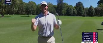 Jacques Kruyswijk holes out for eagle at the 10th