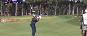 Richard Mansell hits a stunning approach to the 11th hole