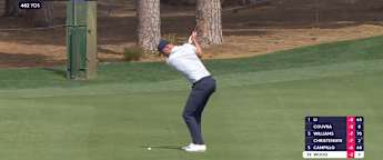 WATCH: Chris Wood holes approach for birdie at the 10th 