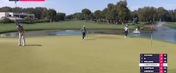 Tiger Christensen judges swinging right-to-left birdie putt to perfection