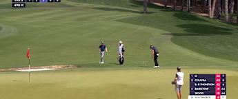 Matthew Southgate chips in for eagle at the 12th