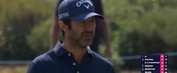 Jorge Campillo nearly holes out for eagle