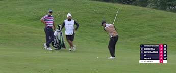 Home favourite Matthias Schwab sets up tap-in birdie at the second