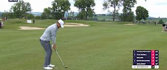 Bernd Wiesberger inches from a hole-out birdie at the fifth 