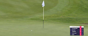 Nicolai Von Dellingshausen throws dart at the fourth