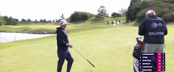 Andy Sullivan sets up his third birdie of the day